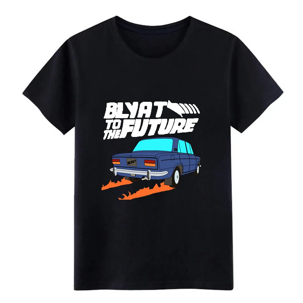 

blyat to the fu ture t shirt printed Short Sleeve Round Collar Vintage Sunlight Humor summer Trend shirt
