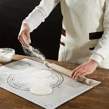 40*60 см Платиновый силиконовый коврик, разделочная доска для теста со шкалой, большой нескользящий Силиконовый коврик, кухонный коврик для выпечки, инструмент для изготовления макаронных изделий
