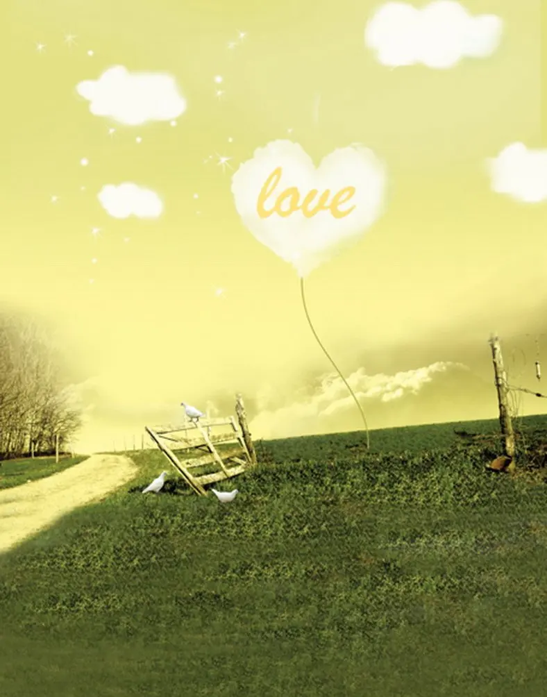 

5x7ft Lawn Heart Love Photography Backdrops Photo Props Studio Background