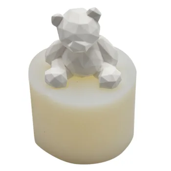 

Geometric Bear Silicone Mold Aroma Plaster Gypsum Molds For Home Decoration Concrete Clay Crafts Candle Resin Mould