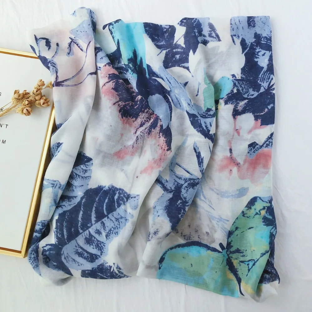 

2019 New Ombre Rose Print Scarves Shawl Floral Trendy Fringe Scarf Wrap Hijab Wholesale 10pcs/lot Free Shipping