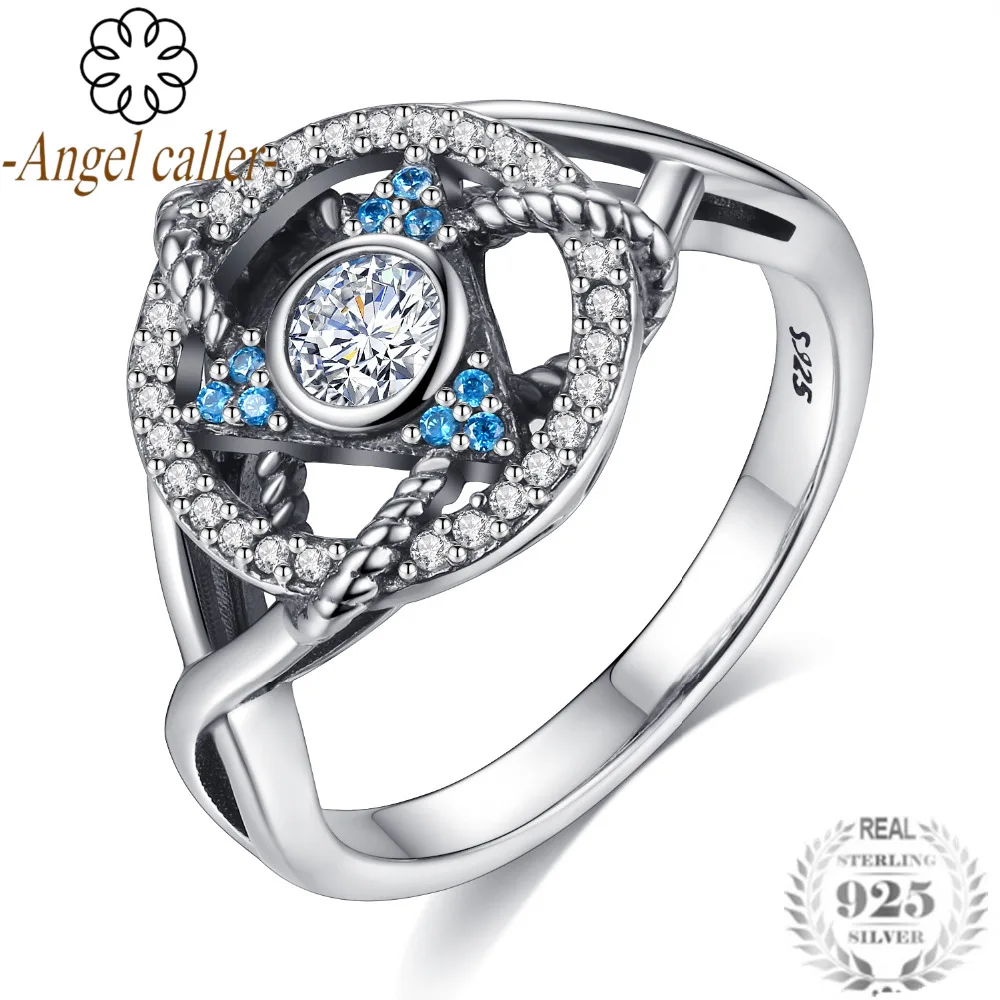

Angel Caller Hot Sale 100% 925 Sterling Silver Luxury Zircon Finger Rings for Women Sterling Silver Jewelry Gift S925 CYJ005