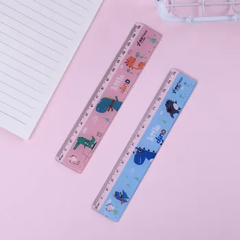 

Clear Plastic Straight Ruler Plastic Measuring Tool for Student School Office