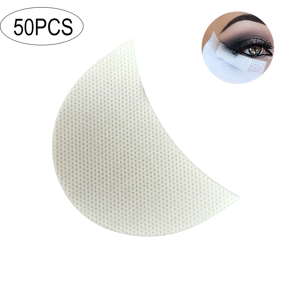 

50 Pcs Eyeshadow Stencils Professional Lint Free Under Eye Eyeshadow Gel Pad Patches For Eyelash Extensions/Lip Makeup As Shown