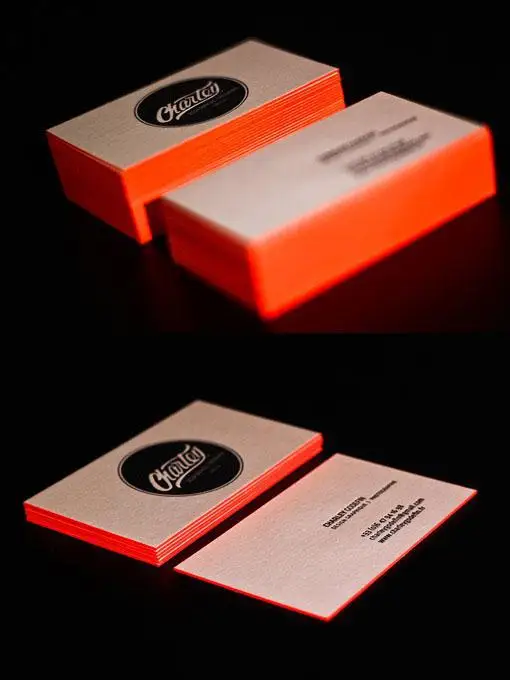 2016 Exquisite Custom Edge Coloring Business Card Design Printing