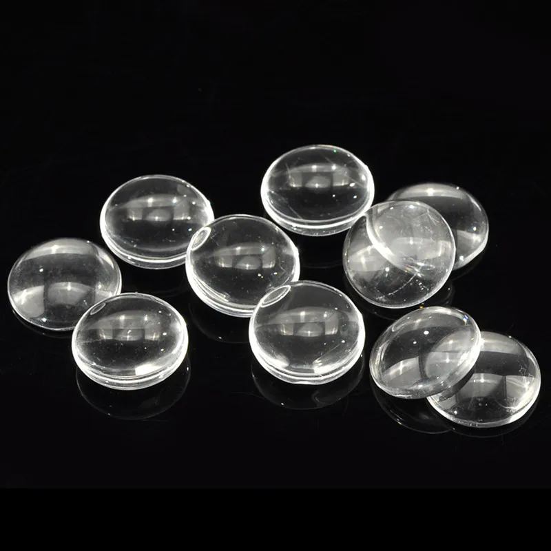 50Pcs Dome Glass Cabochons Round Clear Glass Fashion Jewelry DIY