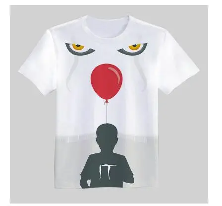 Новая футболка с 3D принтом Стивен Кинг это фильм Pennywise ужас клоун для мужчин и женщин - Цвет: style8