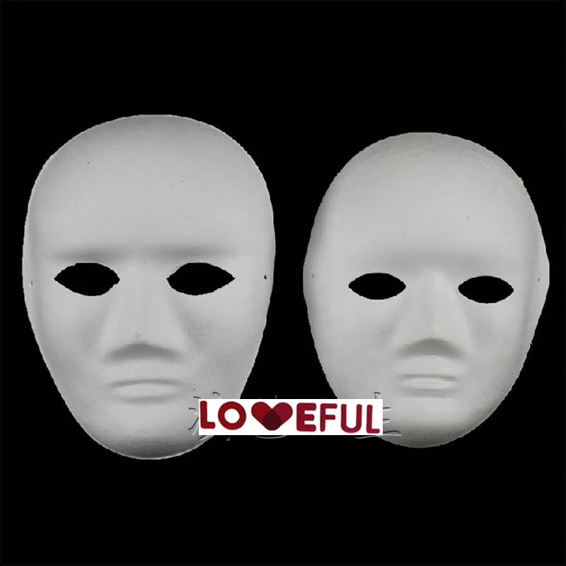

New 2pcs 1Lot Handmade DIY Mask Halloween Venice Mask Cosplay Costume Paper Mache Pulp Mask