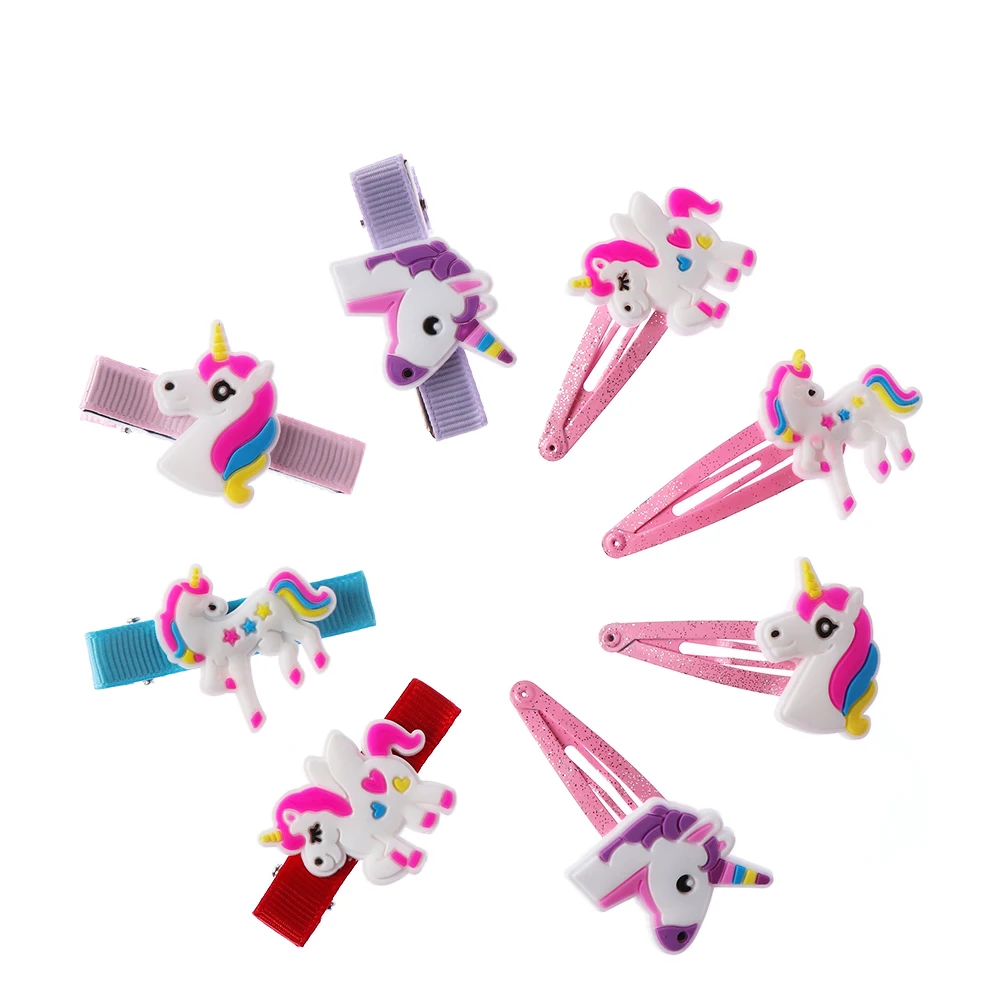 Buy 1/2/5pcs Cute Girls Unicorn Hair Clip Glitter
