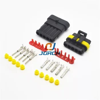 

10sets 5Pin Superseal Waterproof Electrical Sealed Automotive Wire automotive Connector Plug for car 282089-1 282107-1