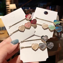 2 шт./компл. бусины в форме сердца из металла заколка для волос заколка для прически аксессуары инструменты для ухода за красотой новое поступление