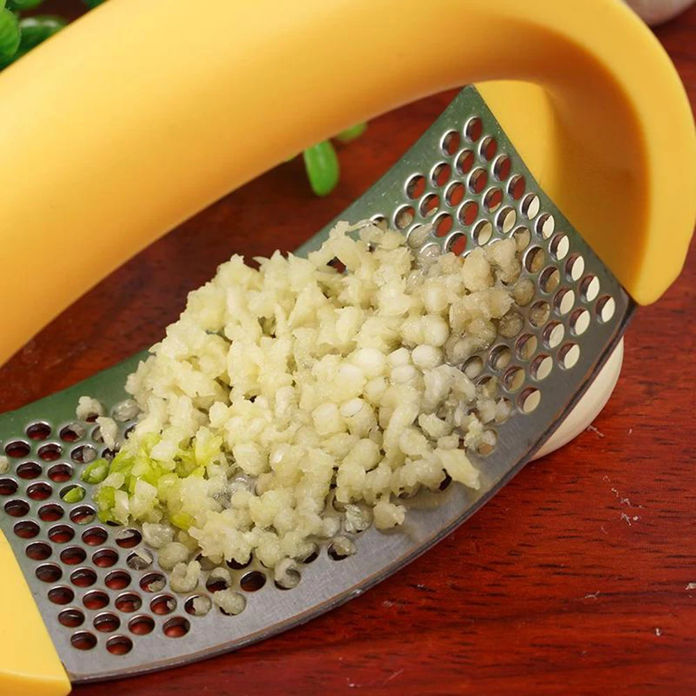

1pc Stainless Steel Garlic House Curved Chopping Garlic Slicer Garlic Chopper Crusher Presses Kitchen Accessories Kitchen Tool