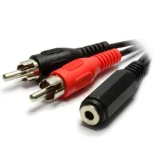 3 5 мм стерео разъем для двух соединитель гнездо типа rca кабель со