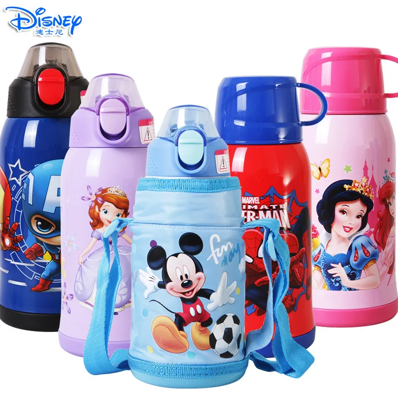 

600ML Baby Insulated Mug Bottle With Two Lid Thermos Water Cup Feeding 2018 Winter Kid School Kettle Stainless Steel Thermal Cup