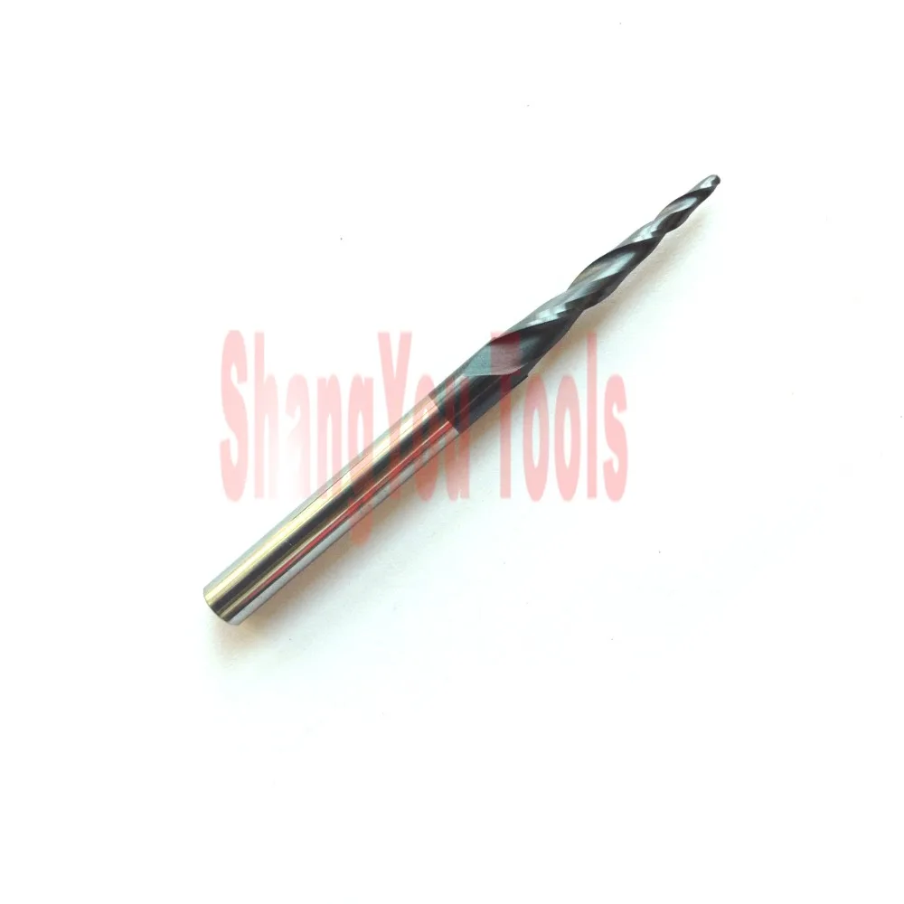 Bright Uncoated 0.125 Shank Diameter YG-1 E5023 Carbide Square Nose End Mill Finish 30 Deg Helix Double End 0.125 Cutting Diameter 4 Flutes 1.5 Overall Length