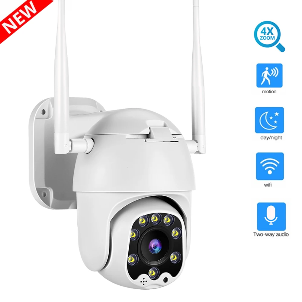 

IP Camera Wi-Fi 2MP 1080P Wireless PTZ CCTV Speed dome Waterproof IP66 Onvif Camera Outdoor Security Surveillance Camara ipCam