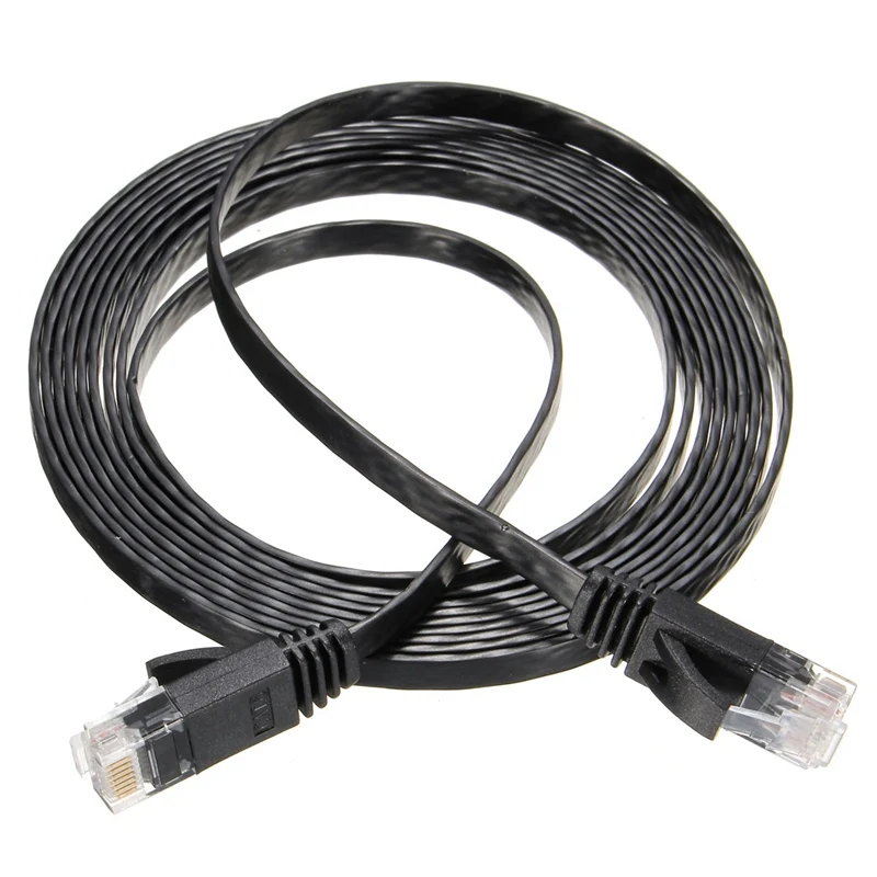 New Best Promotion Flat Ethernet Patch Internet 3 meters CAT 6 Flat Network Cable Wire Cord Lead ...