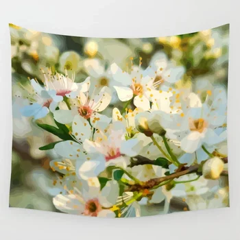 

Sakura Wall Tapestry Cover Beach Towel Throw Blanket Picnic Yoga Mat Home Decoration