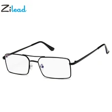Zilead, ретро прямоугольные очки, оправа, металл, двойной луч, оптические очки, очки для женщин и мужчин, Plano Des lunetes, унисекс