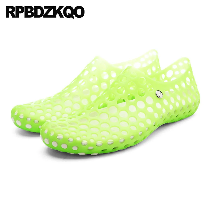 

Green Size 45 Fashion 2018 Clogs Soft Gardening Outdoor Garden Shoes Jelly Flat Slip On Large Mens Sandals Summer Rubber Men