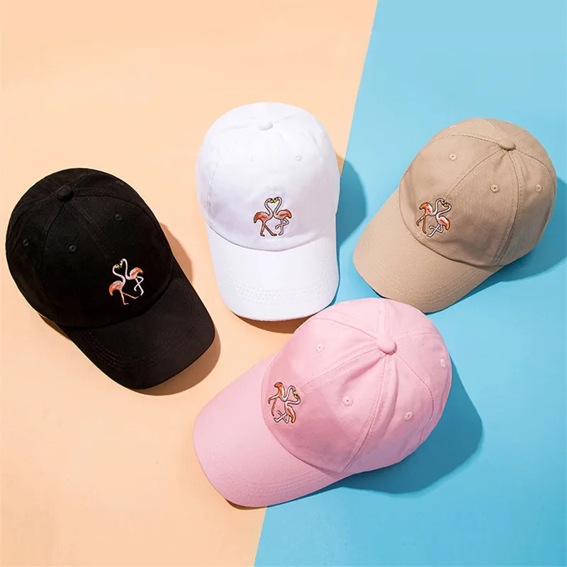 Фламинго мультфильм Для мужчин женщин плотная Бейсбол Snapback Кепки унисекс
