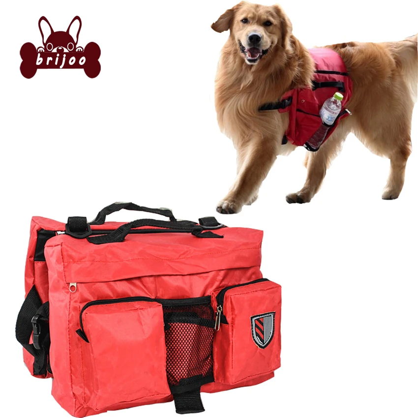 Pet Dog Handbags For Medium Large Dogs Travel Camping Hiking Backpack Saddle Bag Thickened Oxford Fabric Outdoor Carry Pet Bags