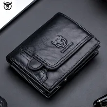 men Wallet Genuine Leather Men's Purse Design male Wallets With Zipper Coin Pocket Card Holder Luxury Wallet