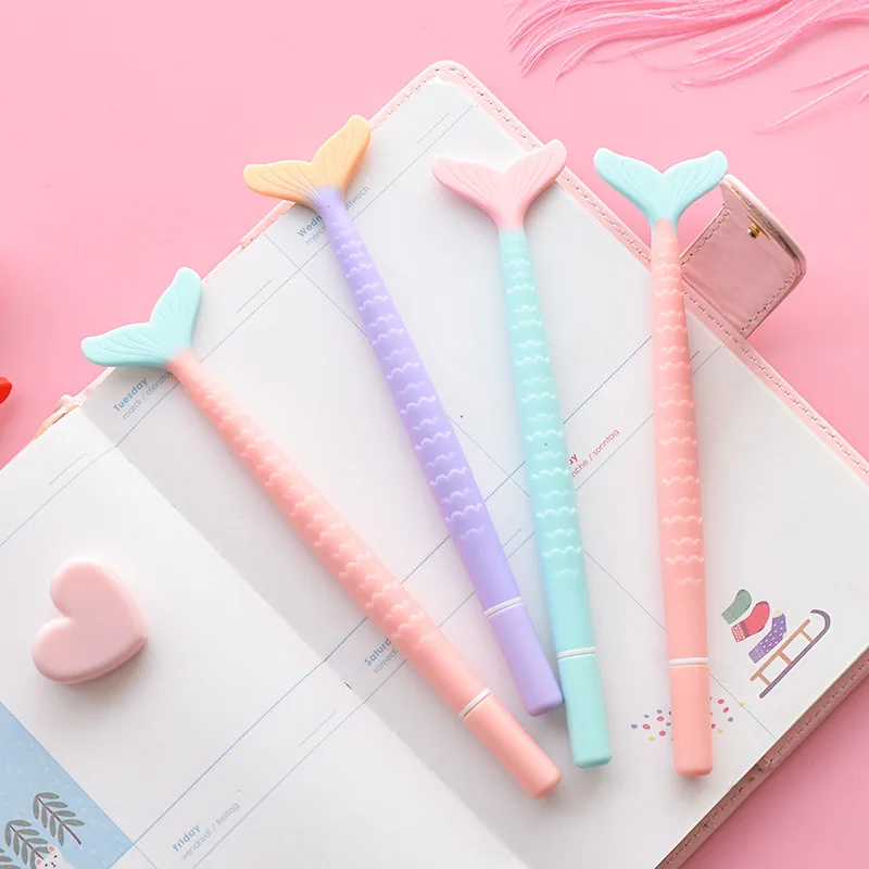 

1 Pcs Cute Mermaid Soft Tail 0.5mm Gel Pens Learning Gift Stationery Office Signature Pens School Kawaii Supplies