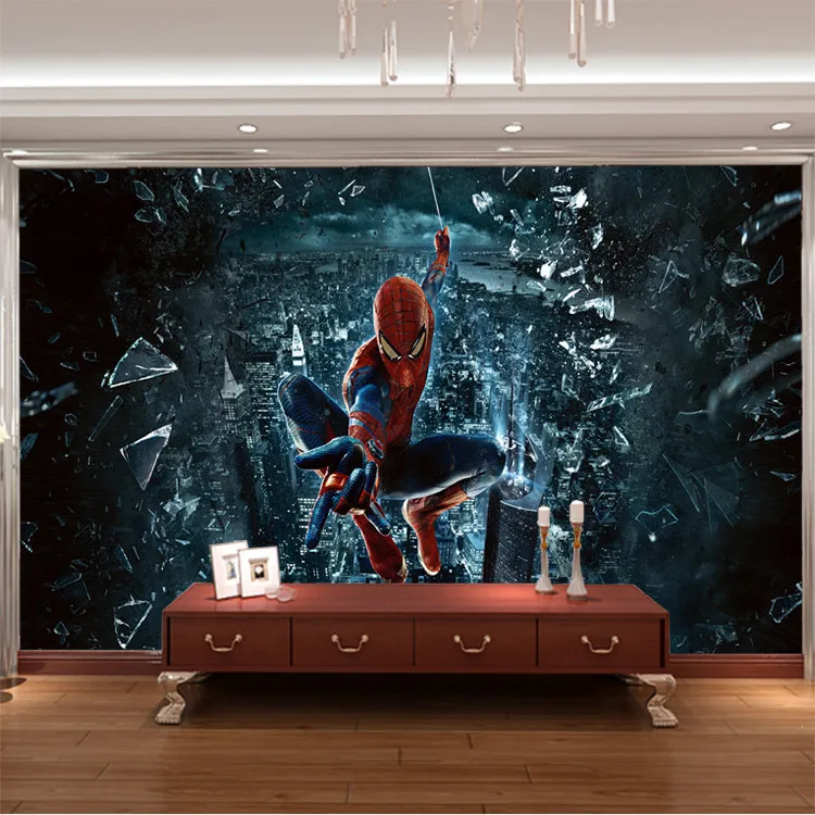Человек-паук фото обои на заказ большие настенные художественные настенные фрески супер обои с героями декор комнаты диван фон стены Детская комната