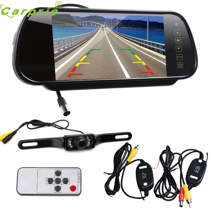 

Dependable Fashion New 7" LCD Mirror Monitor+Wireless Car Reverse Rear View Backup Camera Night Vision Ma12 dropshipping