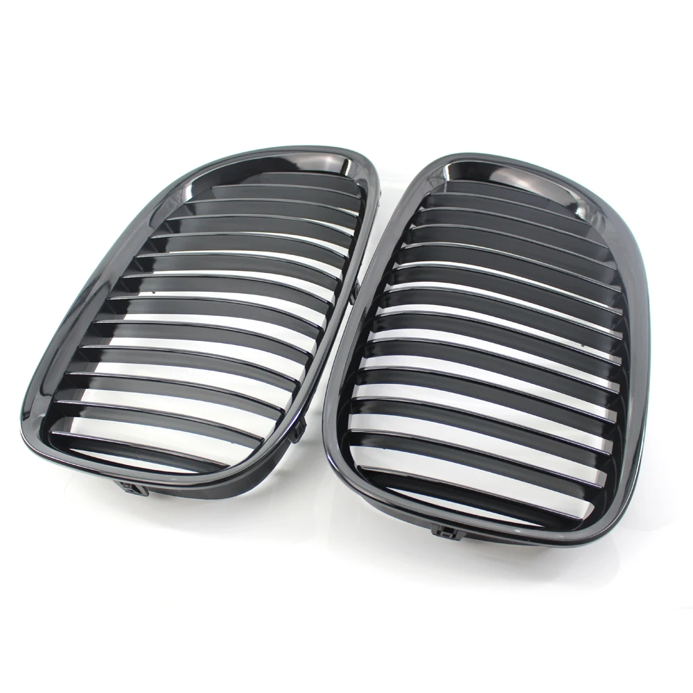 

GLOSS BLACK FRONT KIDNEY GRILLE FOR BMW F01 F02 7-SERIES 730d 740i 750i 2009-15