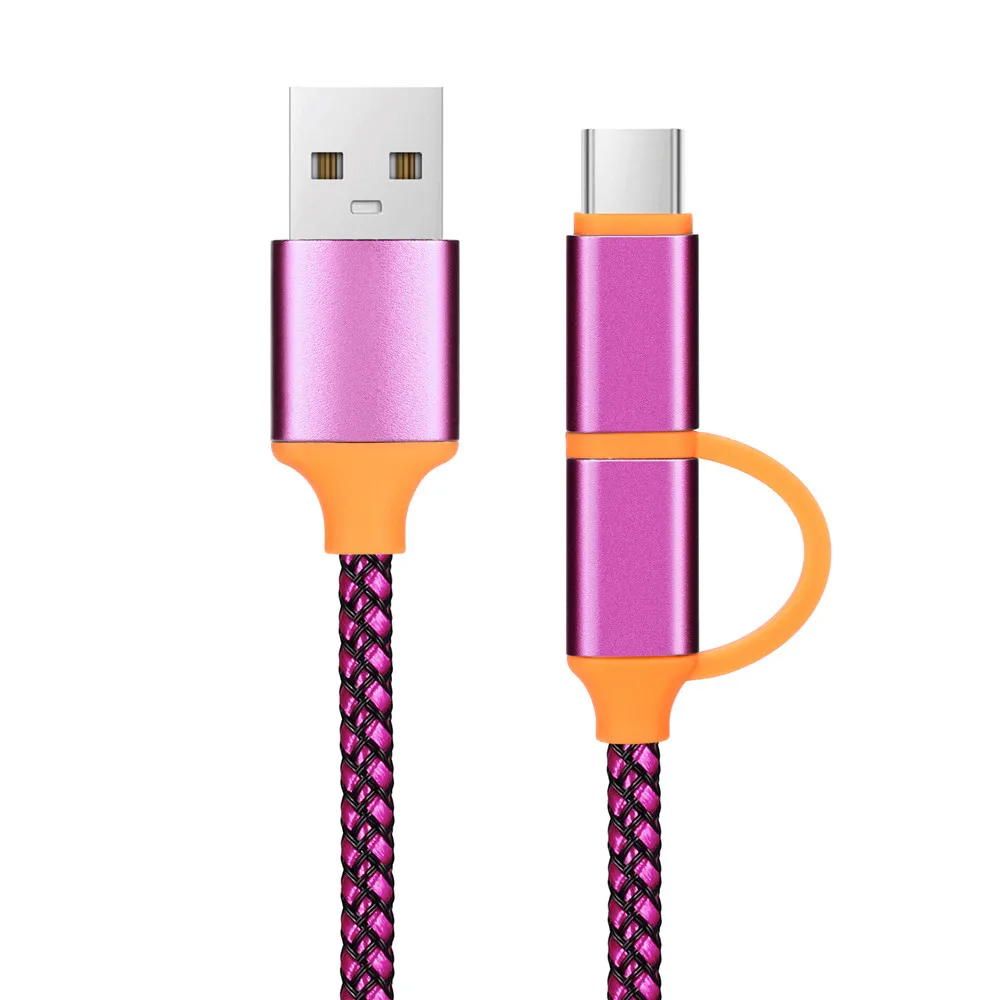 مصغرة كابل يو اس بي تمديدات كابلات USB نوع C محول 1 M العملية 2in1 المصغّر USB و USB + سريع شاحن بيانات كابل شحن z75