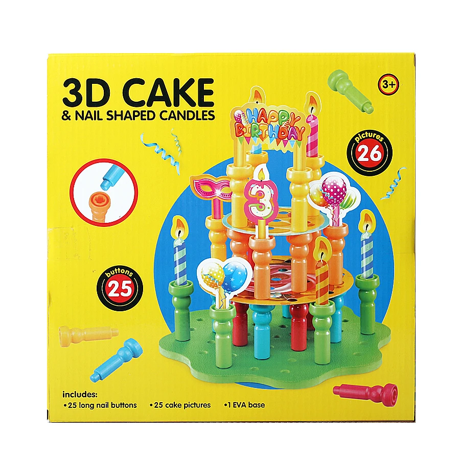 3D Торт Peg доска стволовые формы головоломки обучающие игры с 25 колышками 26
