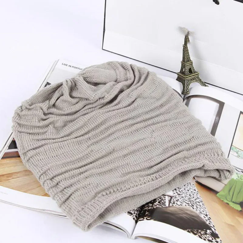 

Skullies - New Arrival Female Knitted Wool Cap Tide Outdoor Knitted Hat Lady Hat Fashion Wild #1866696