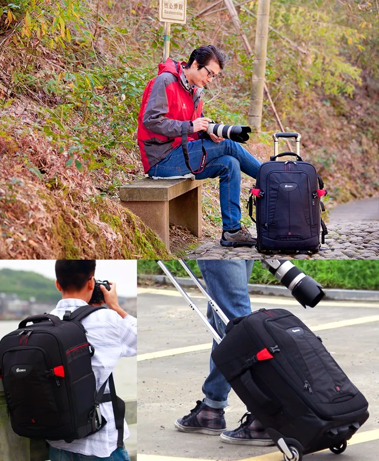 Нейлоновый водонепроницаемый прочный рюкзак на колесиках для путешествий, совместимая с переноской, легкая тележка valigia Trolley leggero e robusto