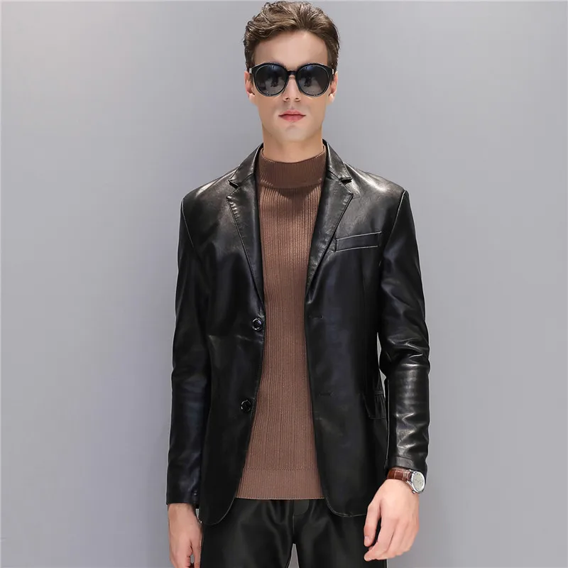 Jaqueta Couro Men Leather Jacket 2018 Spring Autumn New Large Size ...