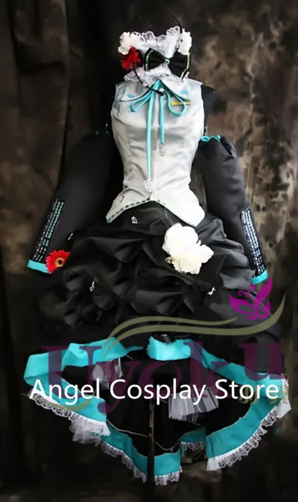 

NEW Japan Vocaloid HATSUNE MIKU Costume Luxurious Cosplay Party Lolita Fashion Dress Any Size