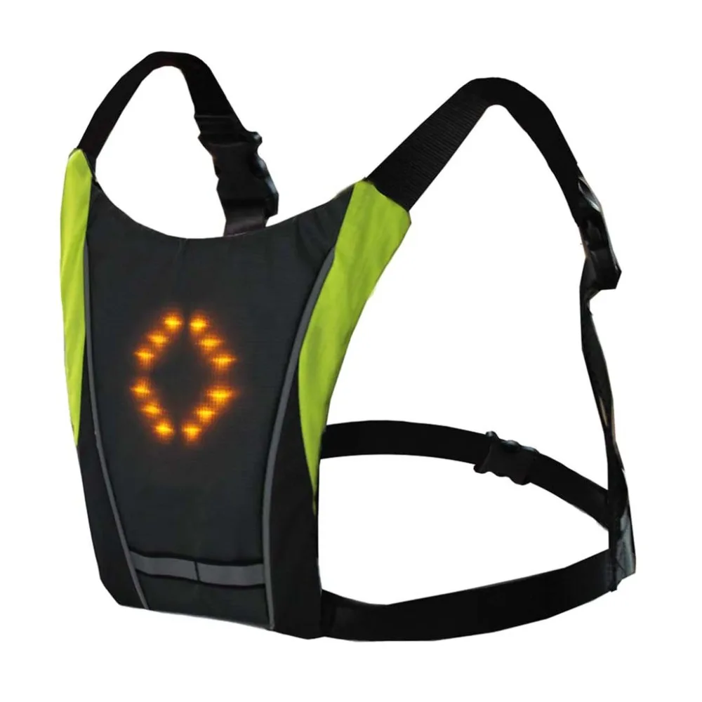 

USB Rechargeable Cycling Bicycle Light LED Wireless Safety Turn Signal Light Vest Riding Night Guiding Warning Light Lamp PJ4