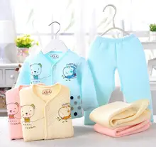 Baby Clothing Warm Set Boy Girl Kids Infant Pants Clothes Suit Long Sleeved Thermal Underwear Indoor Style