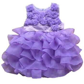 

3D Flower Baby Girl Dress Chiffon Lace Princess Kids Birthday Party Clothes Fashion New Year Bebe Clothing Children's Wear