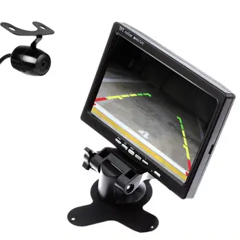 

HD Night Vision Waterproof Car Rear View Camera Backup Camera+7 Inch TFT-LCD Display Car Parking Mirror Car Rear View Monitor