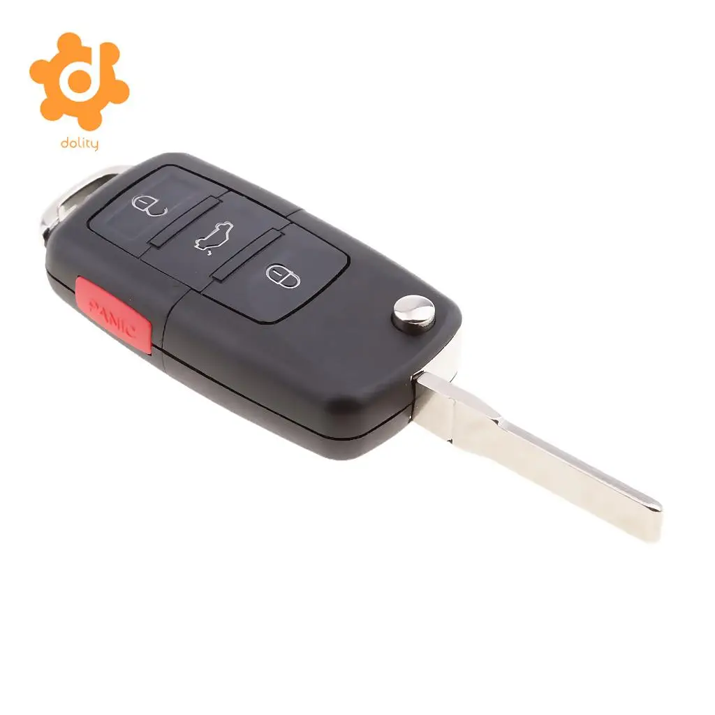 4 Button Car Remote Folding Key Replacement for VW Bora Passat Golf Jetta