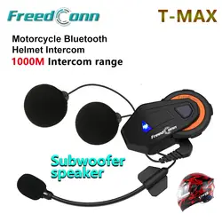 Freedconn T-MAX 6 переговорник для водителей мотоциклетный шлем домофон гарнитура BT 1000 м Bluetooth мотоцикл Каско внутренний телефон версии 4,1