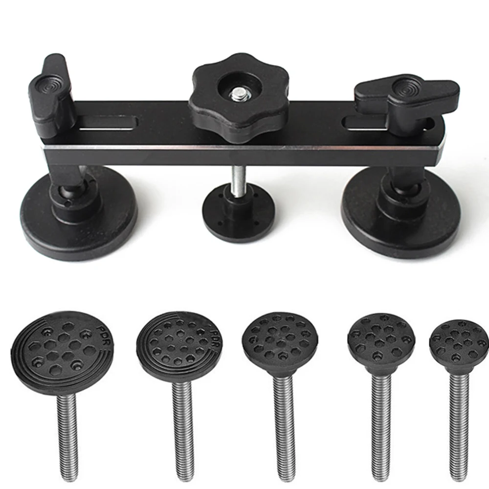 6pc Paintless Repair Puller Bridge Car Body Hail Removal Tool Gold New