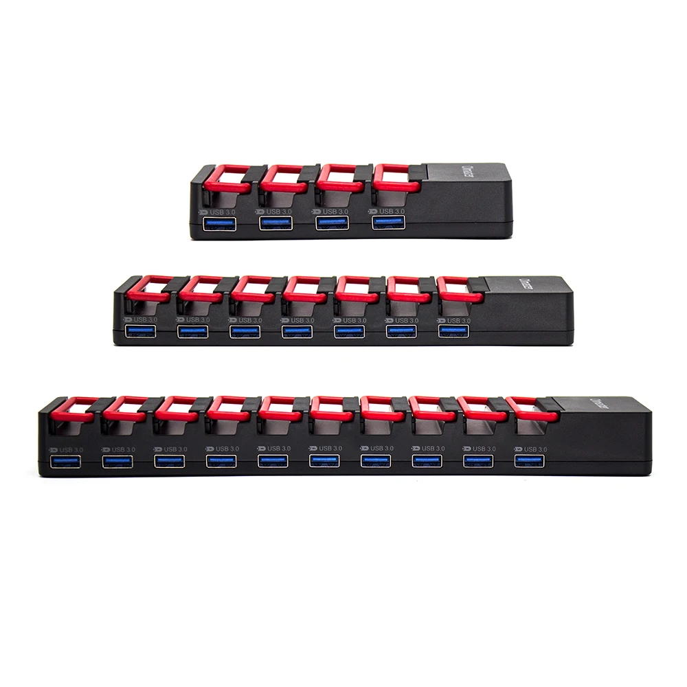OImaster USB3.0 Hub адаптер 4 Порты зарядная станция высокое зарядное устройство для телефона с Поддержка с Мощность адаптер для портативных ПК