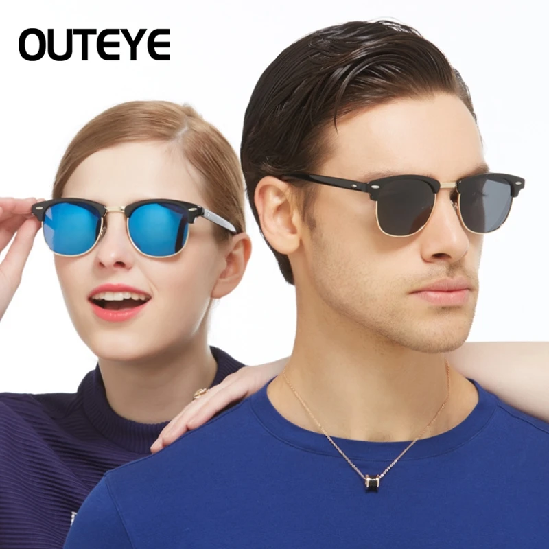 

2019 Retro Rivet Polarized Sunglasses Men Women Classic Brand Designer Glasses Fashion Sun Glasses Male UV400 Shades Eyewear