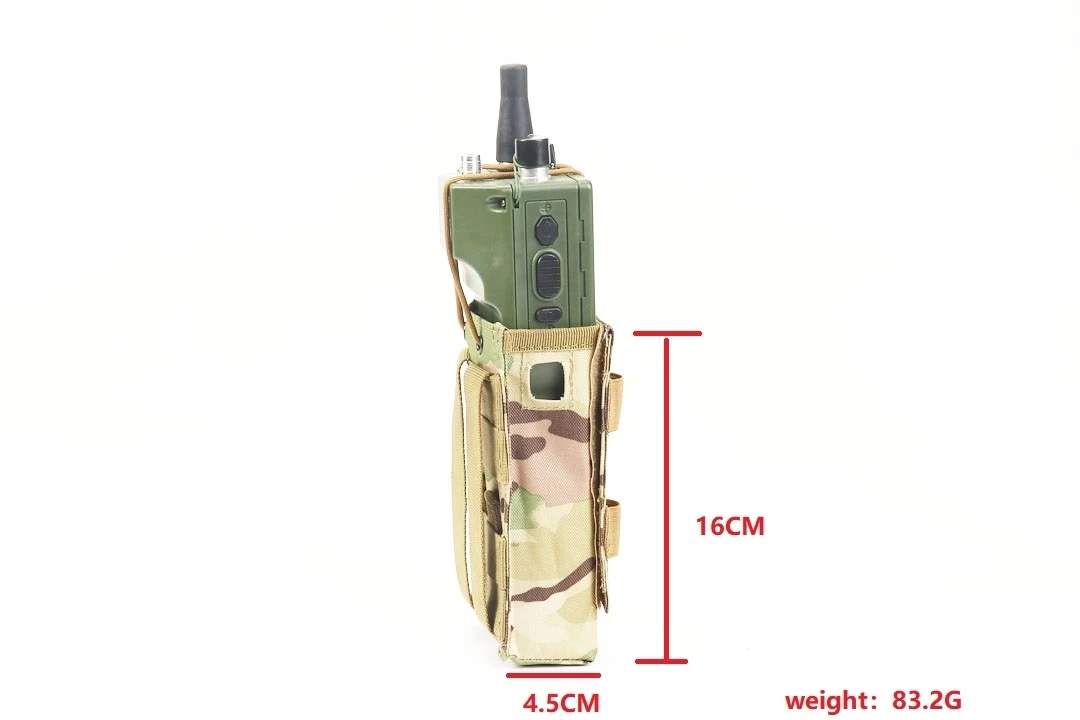 Тактический MOLLE 152 межфонный чехол сумка с сумкой для журналов нейлоновая регулируемая система Molle крепление интерфон Радио Чехол сумка