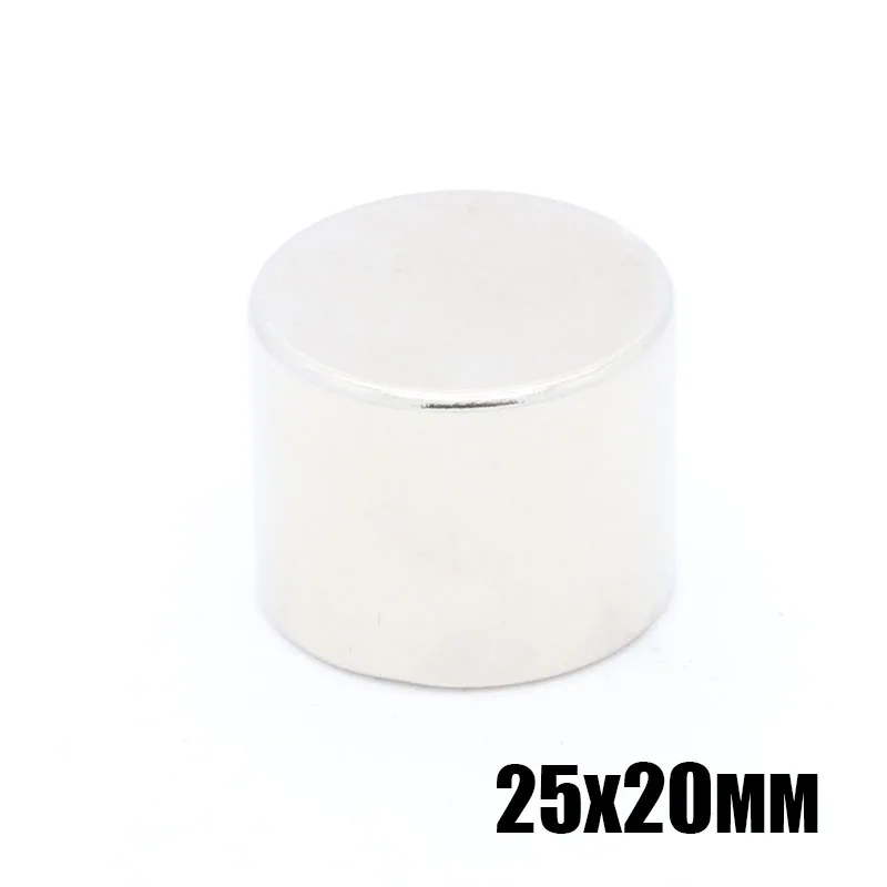 

5Pcs 25 x 20mm Round Strong Neodymium Rare Earth Magnet Nickel Coating 25x20 Art Craft Connection powerful magnetic magnet