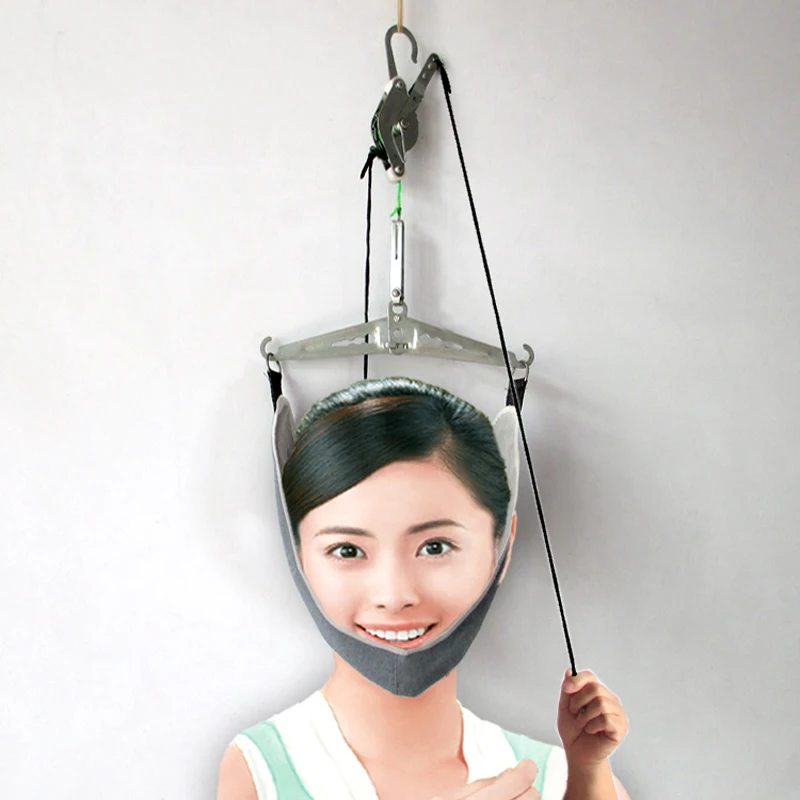 Us 13 99 Cervical Traction Over Door Neck Massager Device Kit Neck Stretcher Stretching Chiropractic Head Relaxation In Massage Relaxation From
