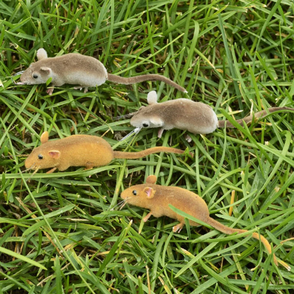 

3x True to Nature Mice Animal Ornament Mouse Fridge Magnet Outdoor Patio Miniature Animals Spoof Toy